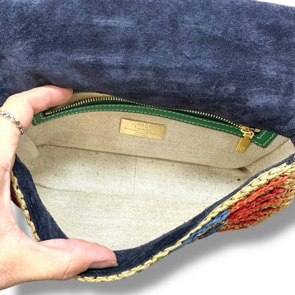 Caroline Herrera Raffia Bimba crossbody handbag - Picture 6 of 10